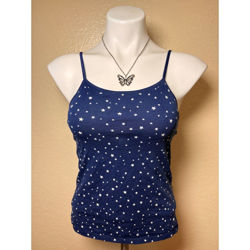 Wonder Nation Navy Star Print Cami Spaghetti Strap Tank Top Size Small #7